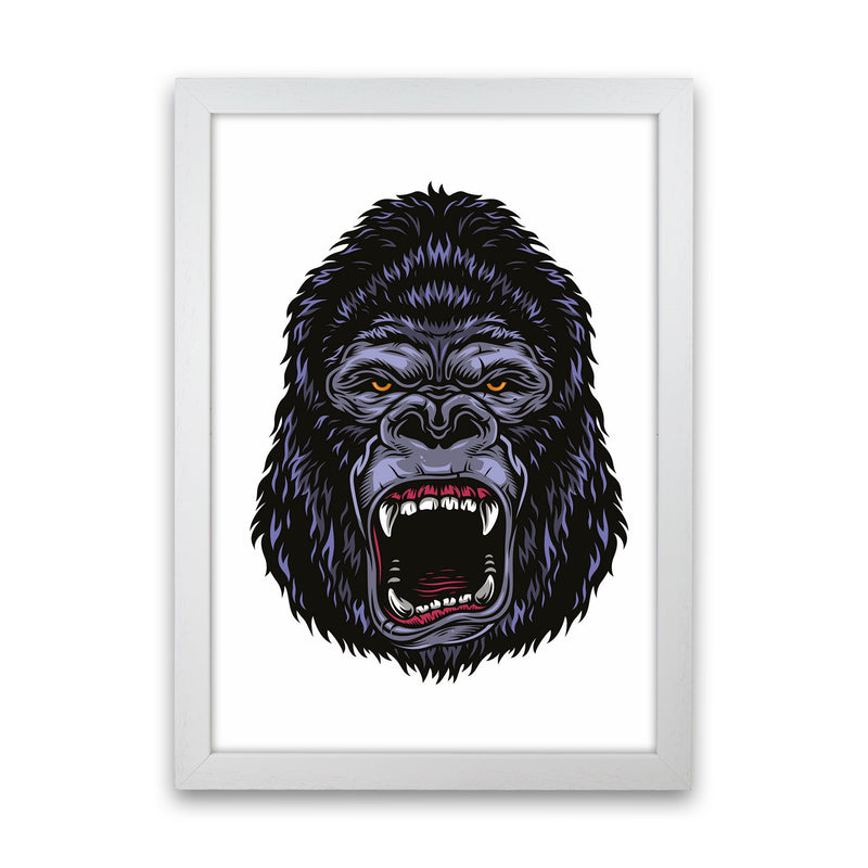 Gorilla Illustration Art Print by Jason Stanley White Grain