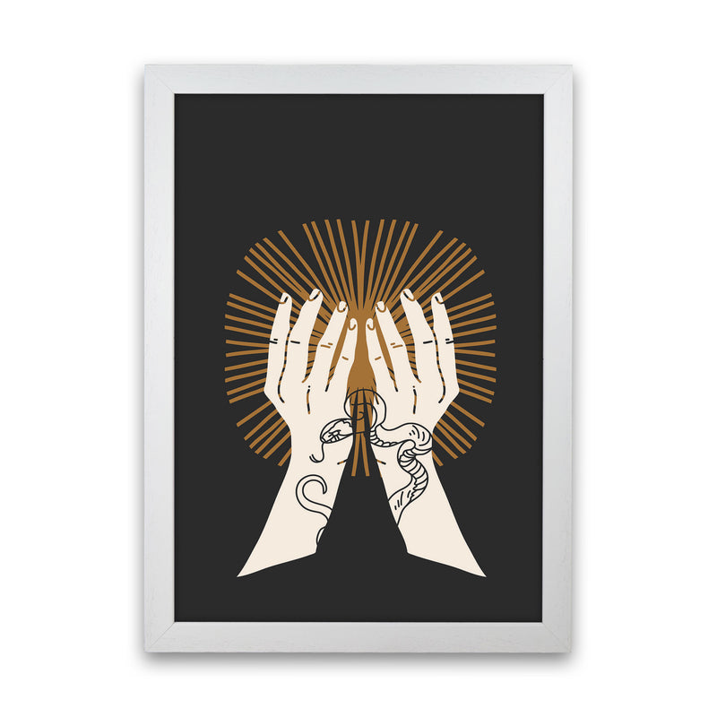 Hand Drawn Spiritual Art Print by Jason Stanley White Grain