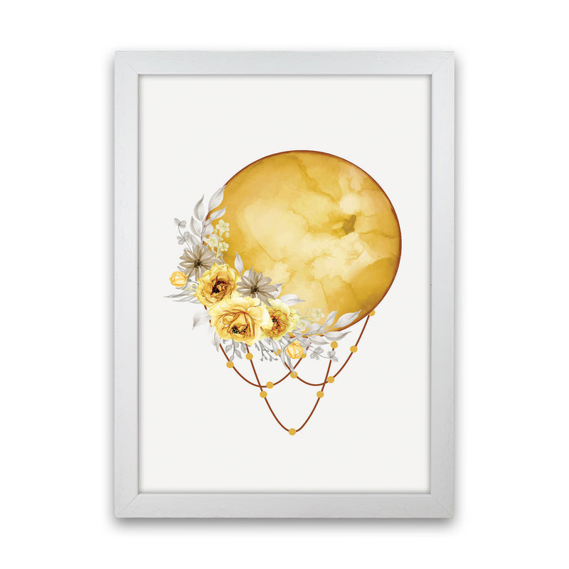 Watercolor Full Moon Art Print by Jason Stanley White Grain