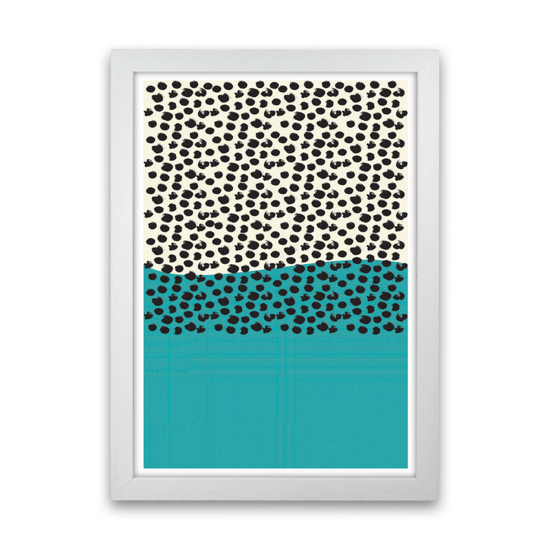 Blue Vibe Halftone Art Print by Jason Stanley White Grain