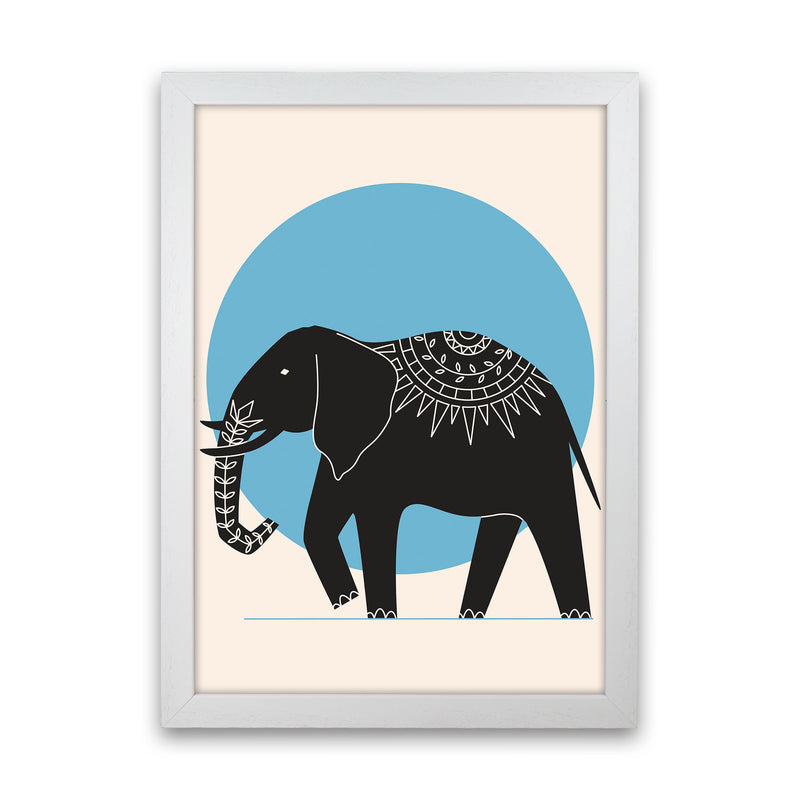 Elephant Moonlight Art Print by Jason Stanley White Grain