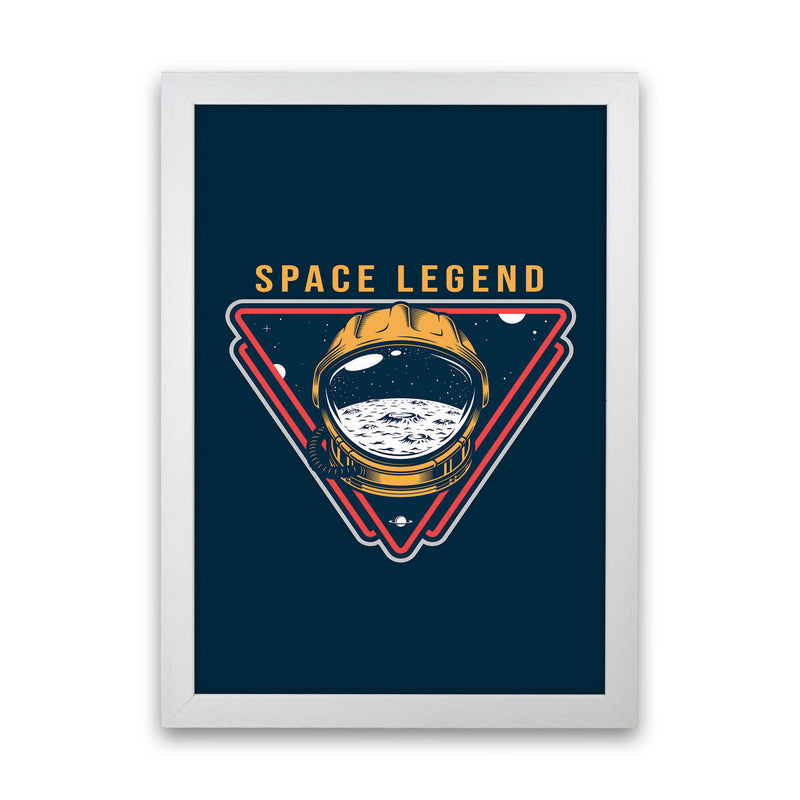 Space Legend Blue Art Print by Jason Stanley White Grain