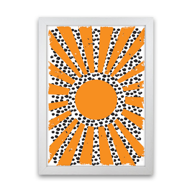 70's Inspired Sun Art Print by Jason Stanley White Grain
