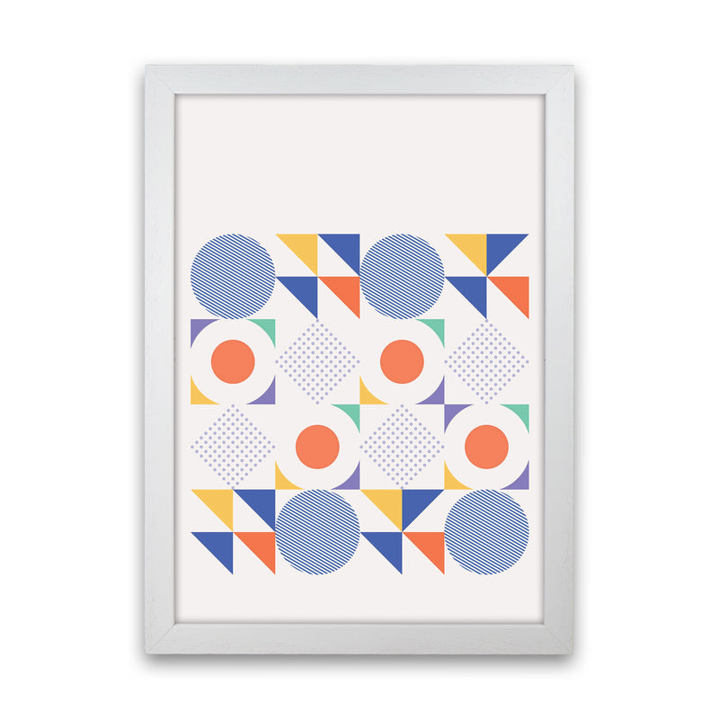 Retro Geometric 2 Art Print by Jason Stanley White Grain