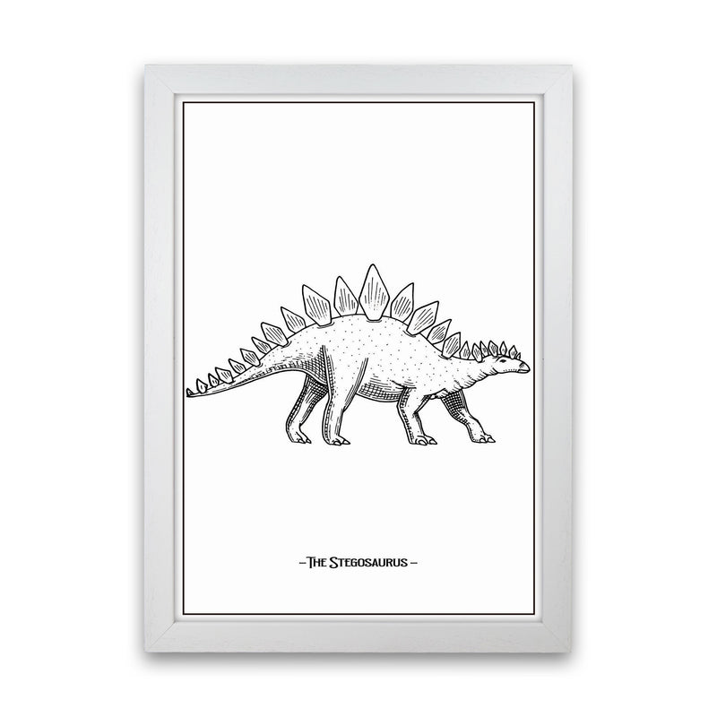 The Stegosaurus Art Print by Jason Stanley White Grain