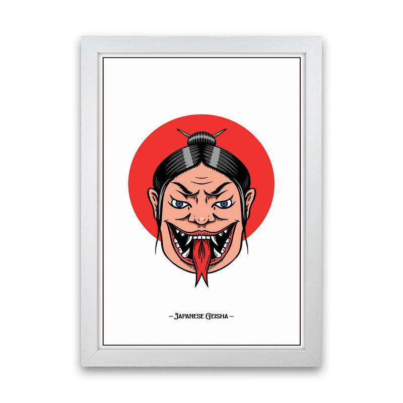Japanese Geisha Art Print by Jason Stanley White Grain