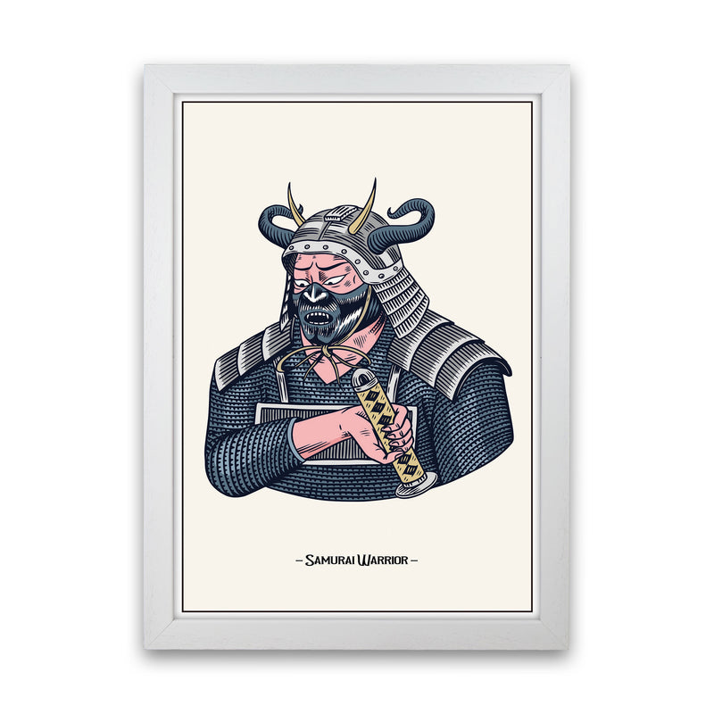 Samurai Warrior Art Print by Jason Stanley White Grain