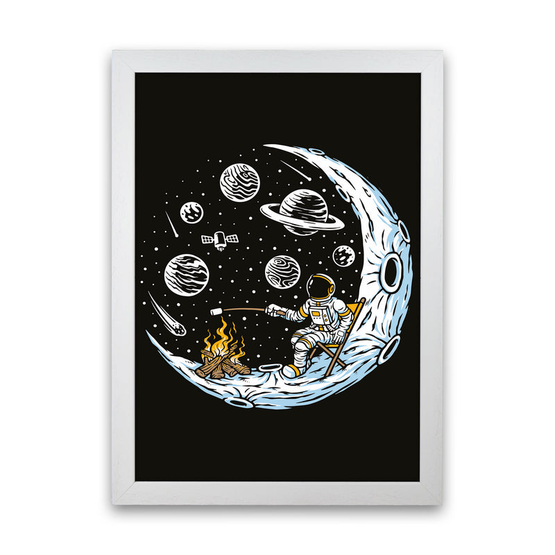 Moon Camp Vibes Art Print by Jason Stanley White Grain
