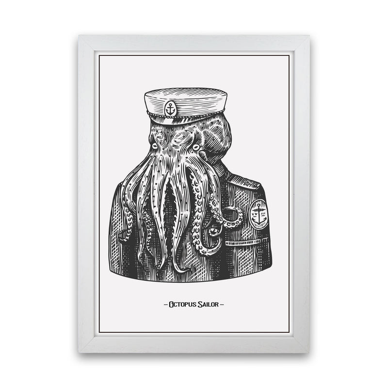 Octopus Sailor Art Print by Jason Stanley White Grain