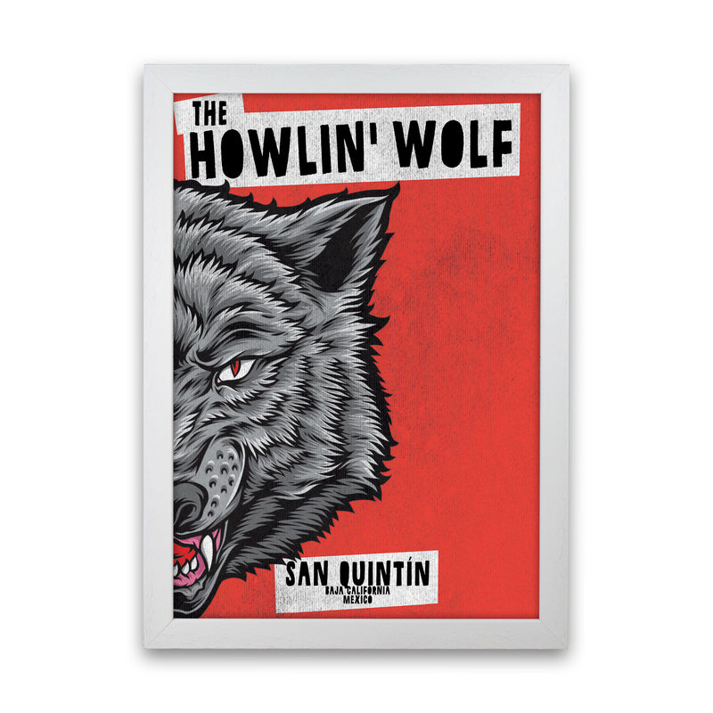 The Howlin Wolf Art Print by Jason Stanley White Grain