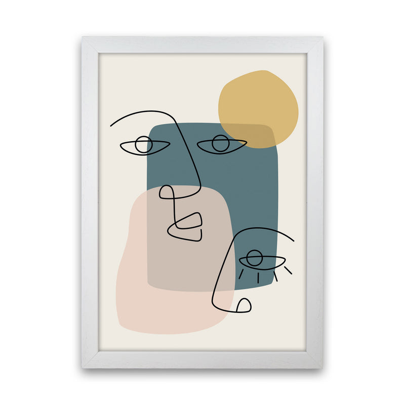 Abstract Faces Art Print by Jason Stanley White Grain