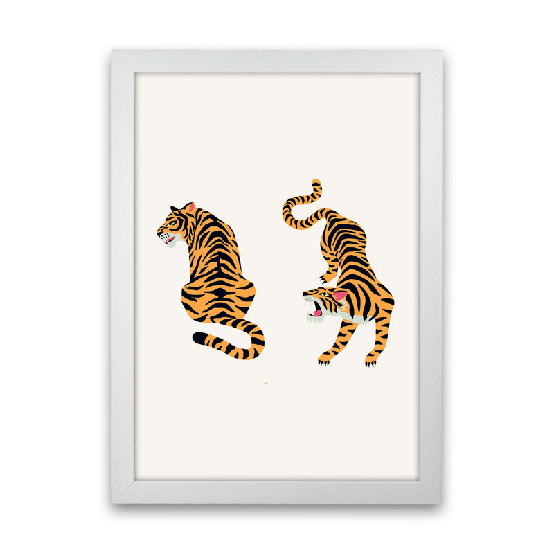 The Two Tigers Art Print by Jason Stanley White Grain