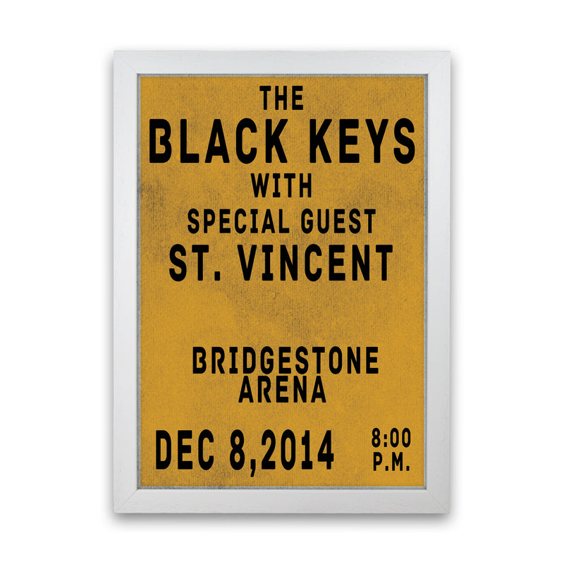 The Black Keys Art Print by Jason Stanley White Grain