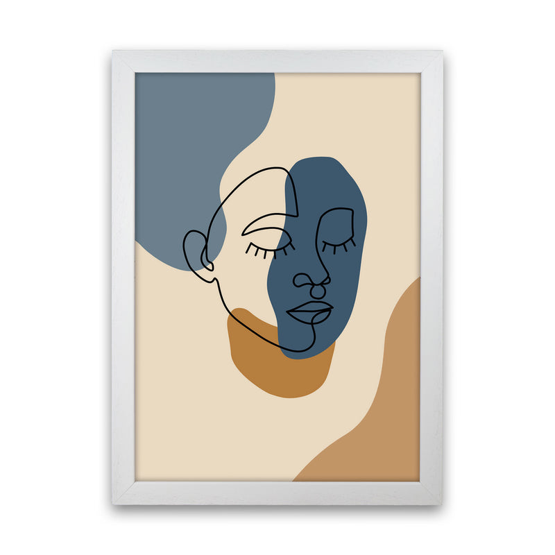 Abstract Face Art Print by Jason Stanley White Grain