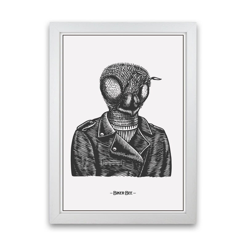 The Biker Bee Art Print by Jason Stanley White Grain
