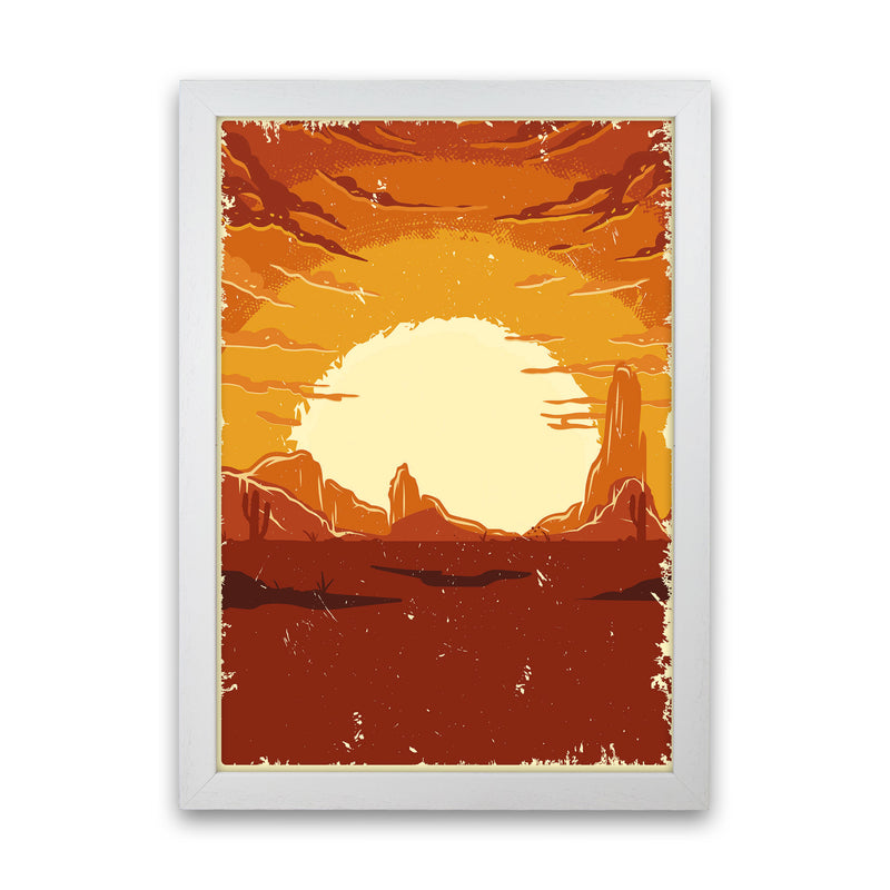 Desert Sunset Art Print by Jason Stanley White Grain