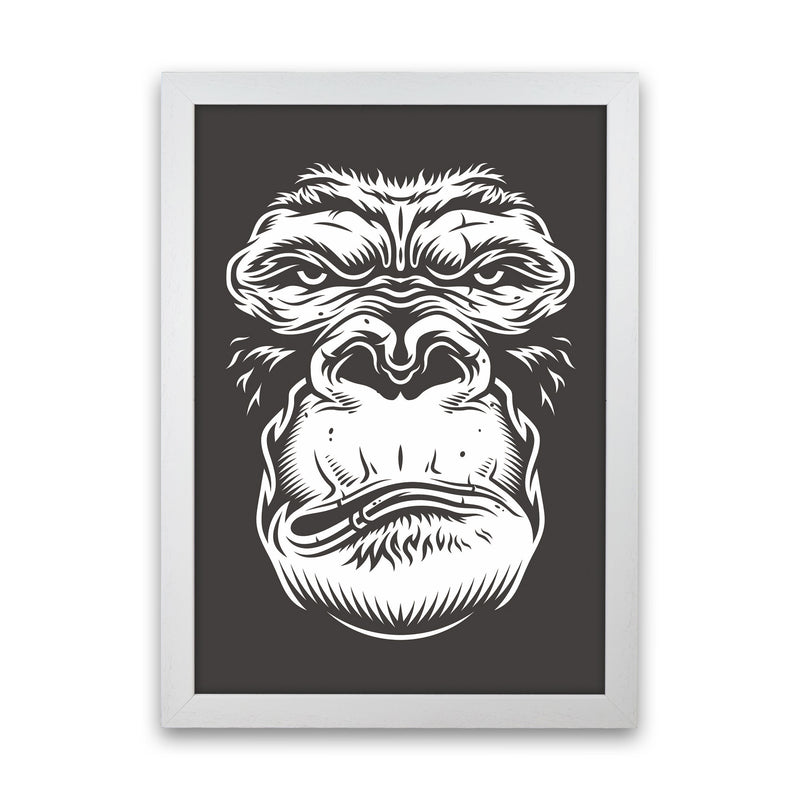 Close Up Ape Art Print by Jason Stanley White Grain