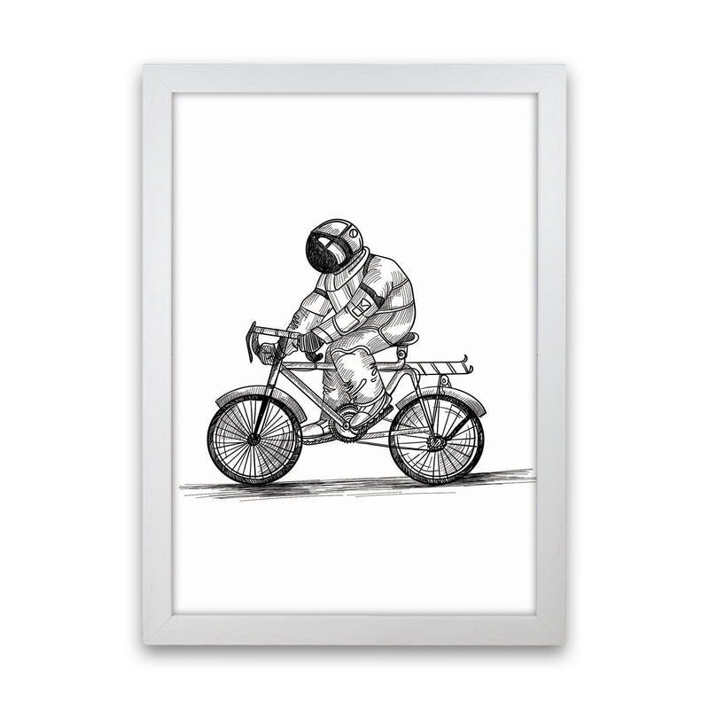 Astrobiker Art Print by Jason Stanley White Grain