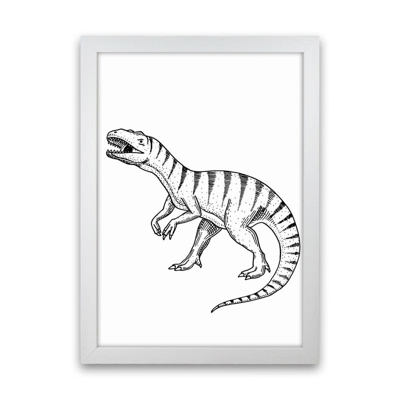 Dinosaur Art Print by Jason Stanley White Grain