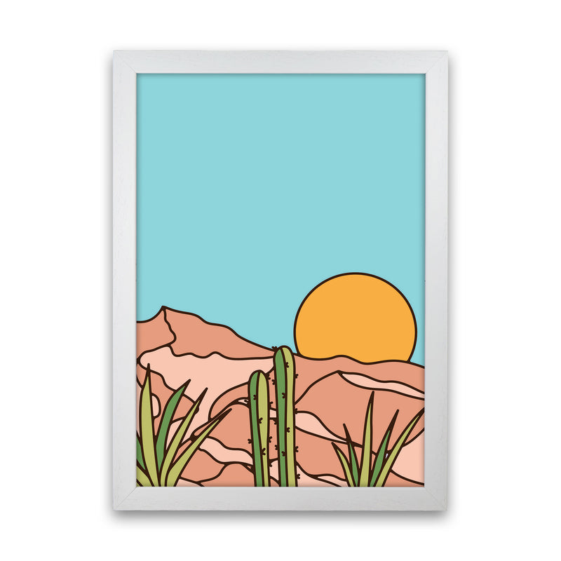 Minimal Desert Sunset Art Print by Jason Stanley White Grain