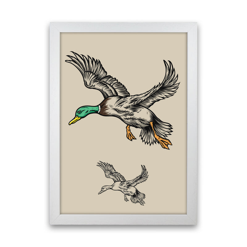 Flying Ducks Art Print by Jason Stanley White Grain