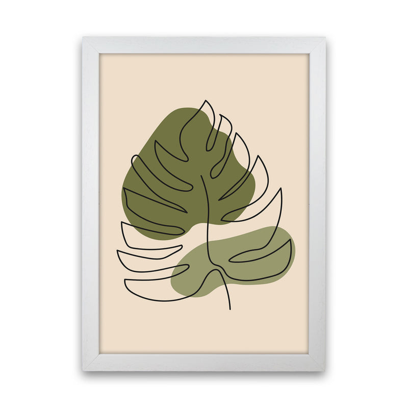 Abstract One Line Leaf Drawing II Art Print by Jason Stanley White Grain