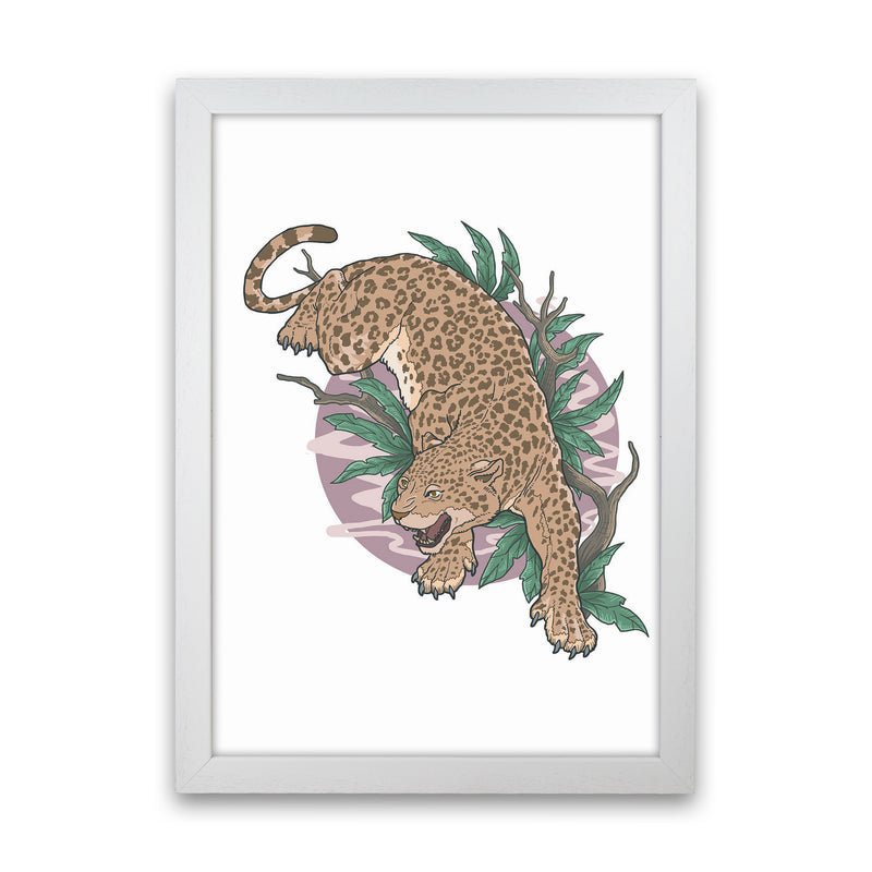 Wild Leopard Art Print by Jason Stanley White Grain