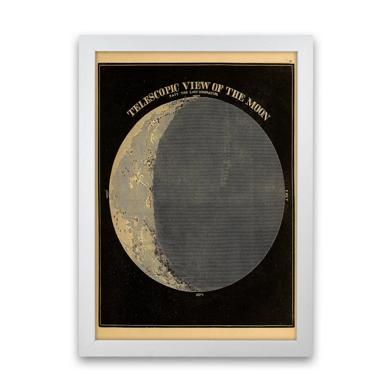 Telescopic View Of The Moon Art Print by Jason Stanley White Grain