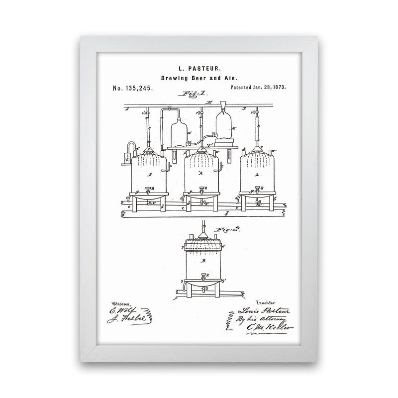 Brewing Beer Apparatus Patent Art Print by Jason Stanley White Grain