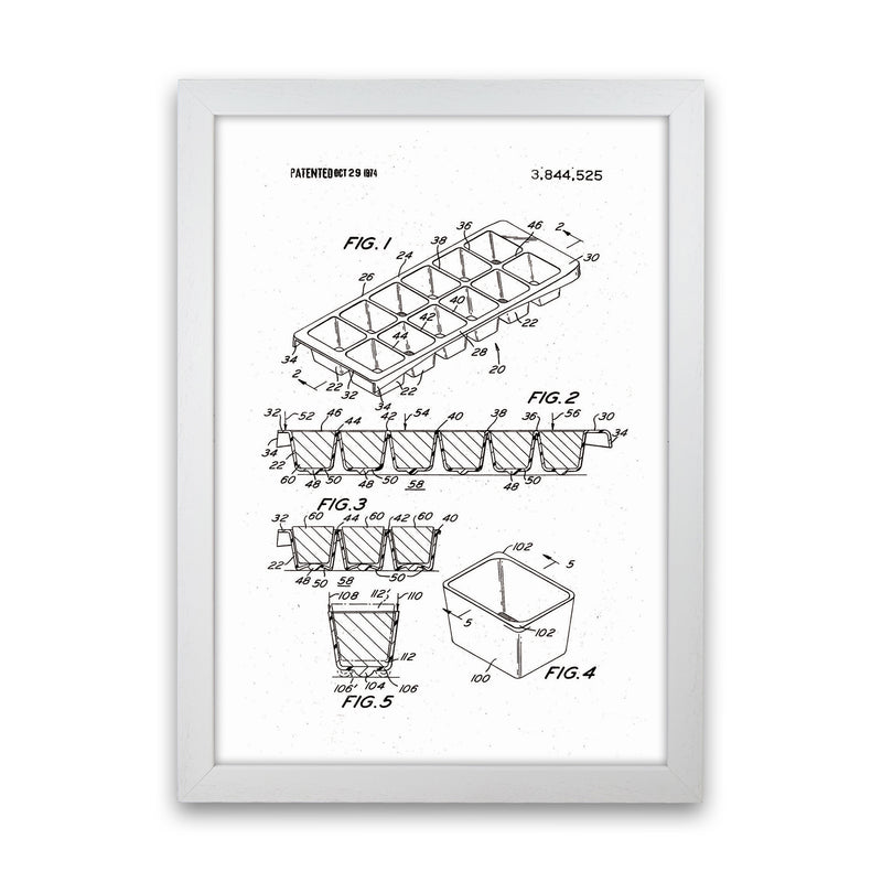Ice Cube Tray Patent Art Print by Jason Stanley White Grain