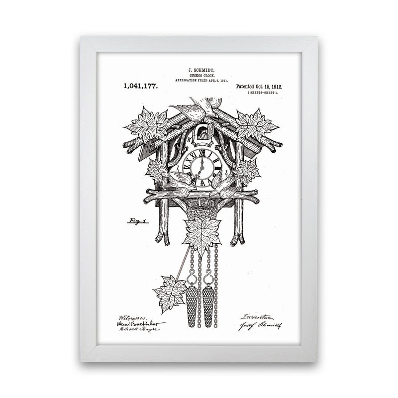 Cuckoo Clock Patent Art Print by Jason Stanley White Grain