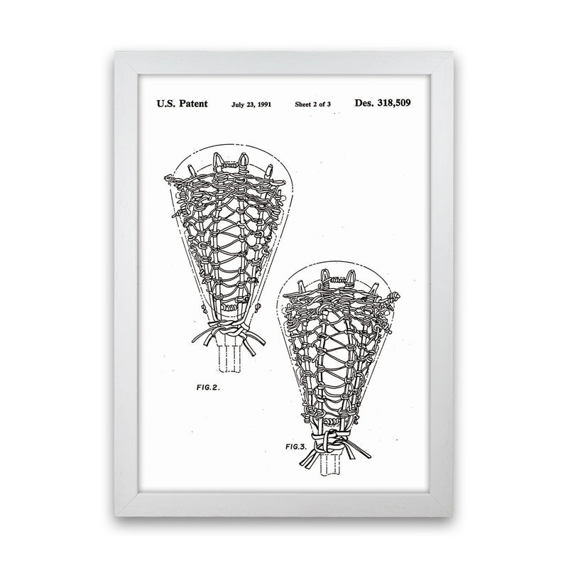 Lacross Stick Patent Art Print by Jason Stanley White Grain