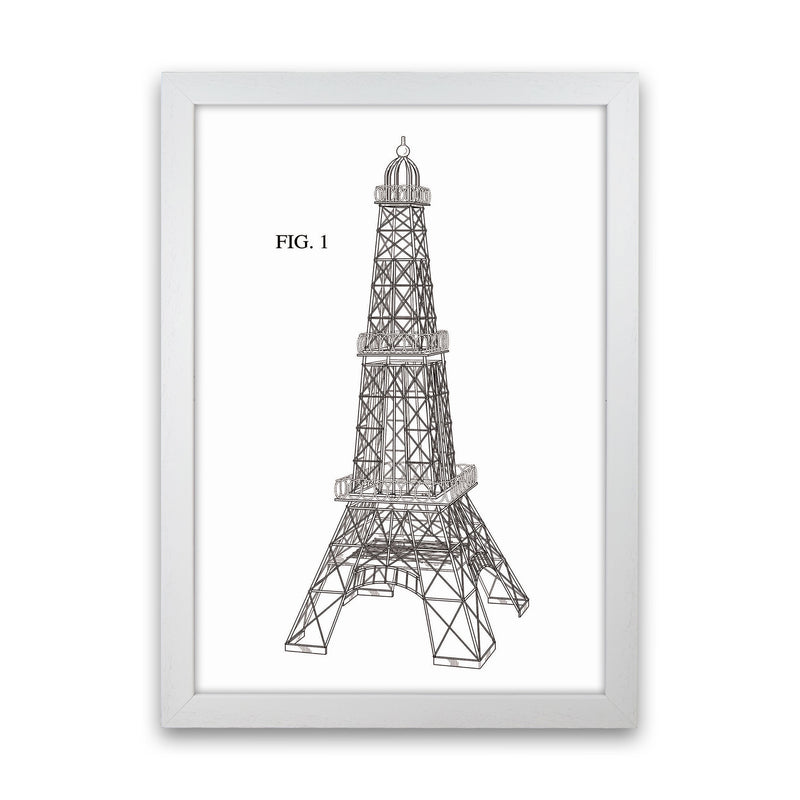 Eiffel Tower Patent Art Print by Jason Stanley White Grain