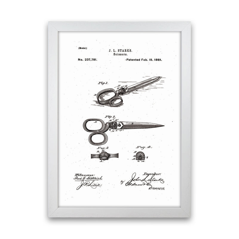 Scissors Patent Art Print by Jason Stanley White Grain
