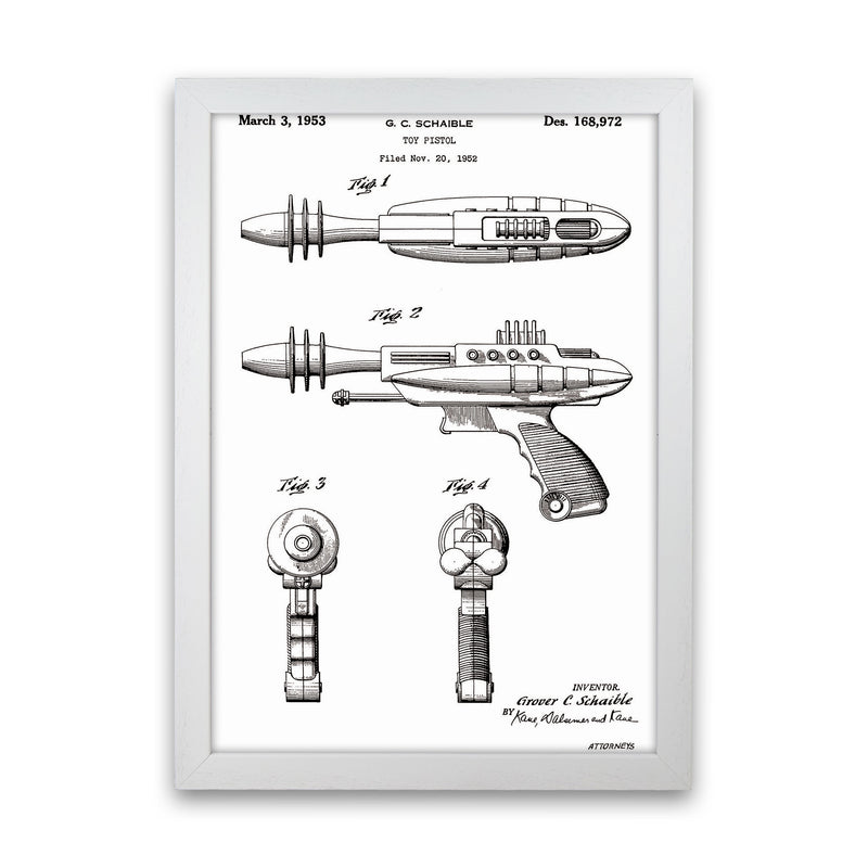 Ray Gun Patent Art Print by Jason Stanley White Grain