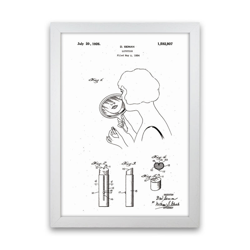 Lipstick Patent Art Print by Jason Stanley White Grain