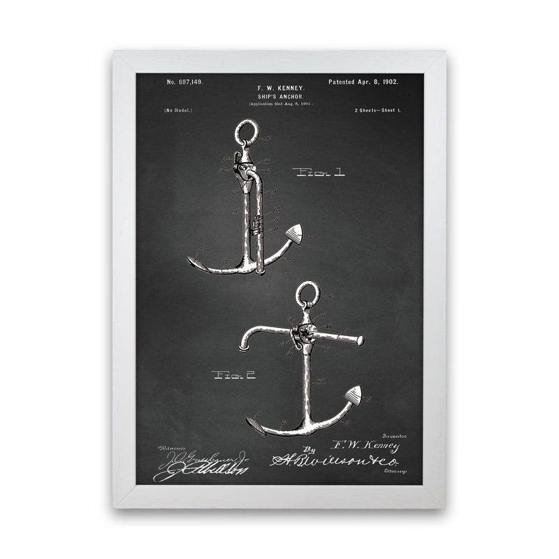 Anchor Patent 1 Art Print by Jason Stanley White Grain