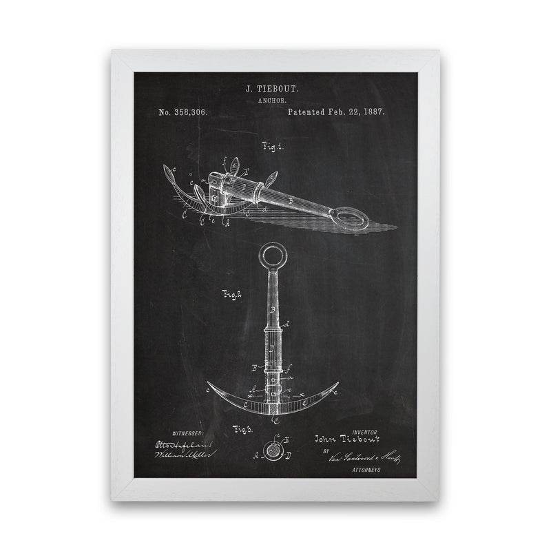 Anchor Patent Art Print by Jason Stanley White Grain