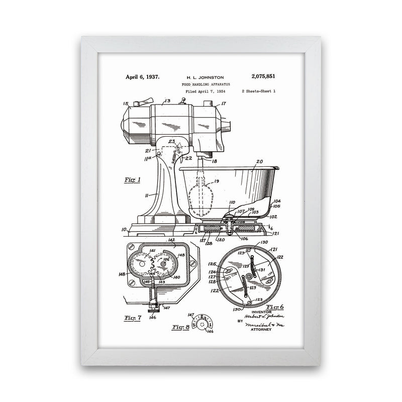 Mixer Patent Art Print by Jason Stanley White Grain