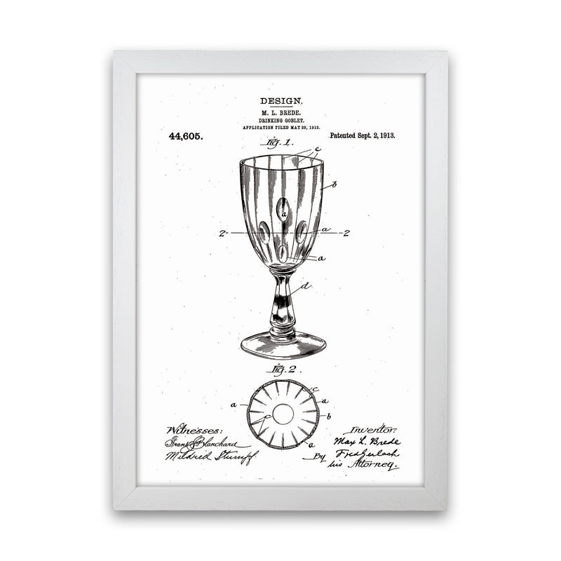 Goblet Patent Art Print by Jason Stanley White Grain