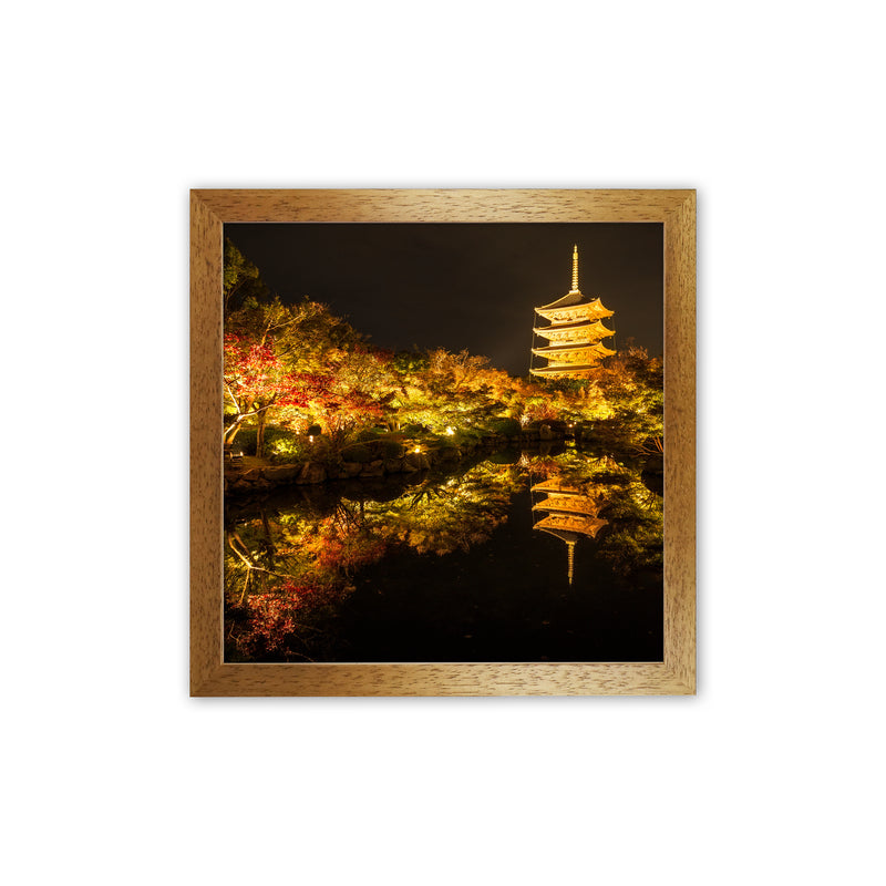 Kyoto Fire Square Art Print by Karsten Wrobel Oak Grain