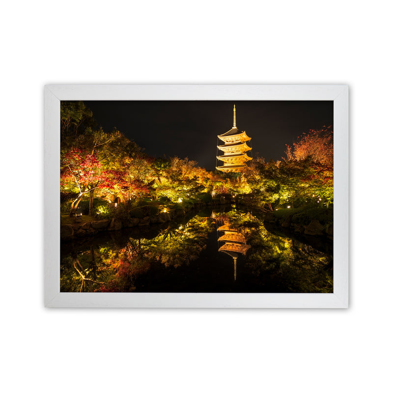 Kyoto Fire Landscape Art Print by Karsten Wrobel White Grain