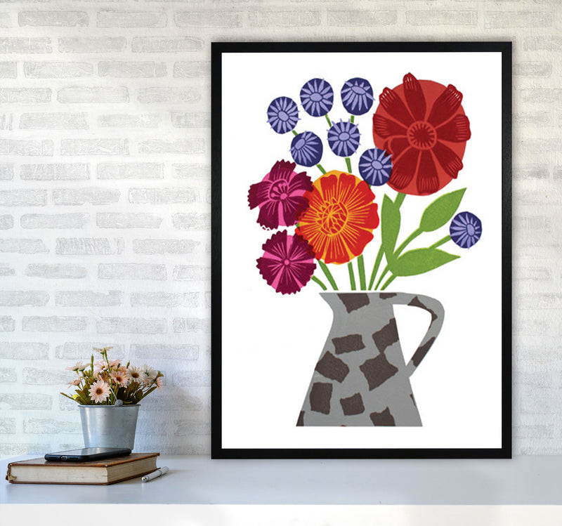 PatchVase Art Print by Kate Heiss A1 White Frame