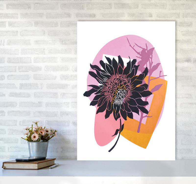 Clematis & Blueberry Art Print by Kate Heiss A1 Black Frame
