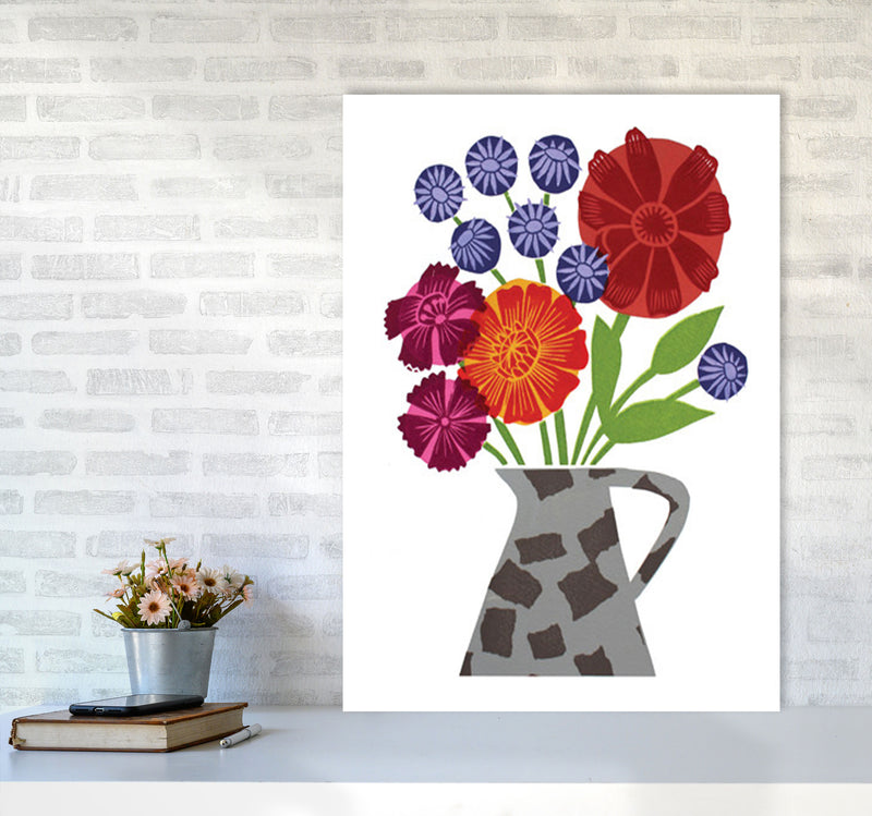 PatchVase Art Print by Kate Heiss A1 Black Frame
