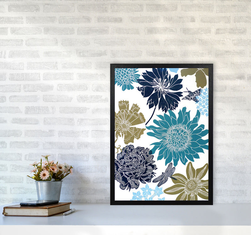 CottageGarden 9 postcard Art Print by Kate Heiss A2 White Frame