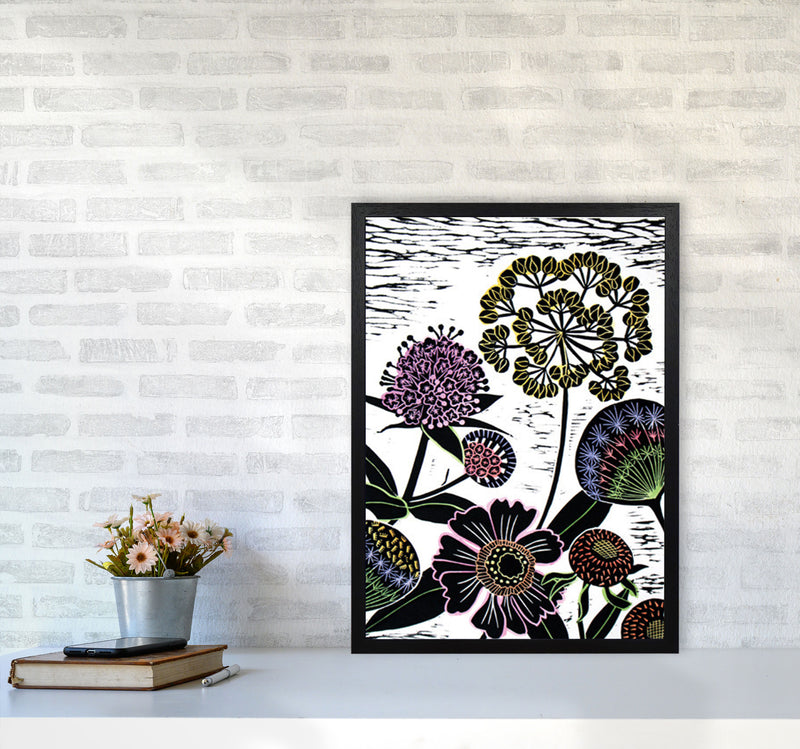 Autumn Seeds Art Print by Kate Heiss A2 White Frame
