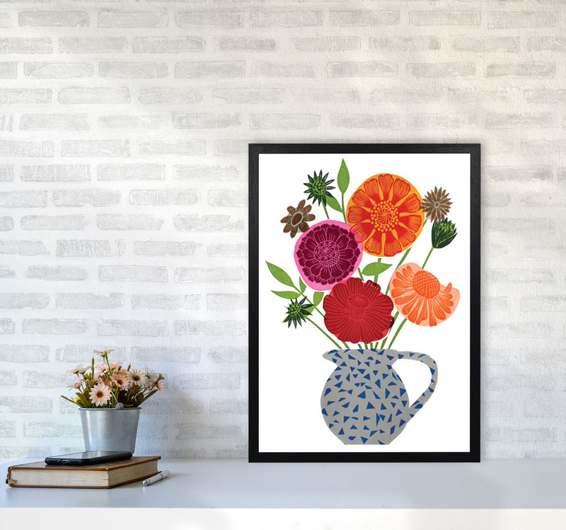 Big Happy Vase Art Print by Kate Heiss A2 White Frame