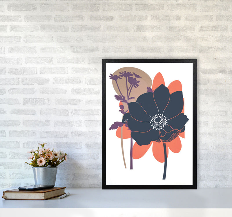 Anemone Coronaria Art Print by Kate Heiss A2 White Frame