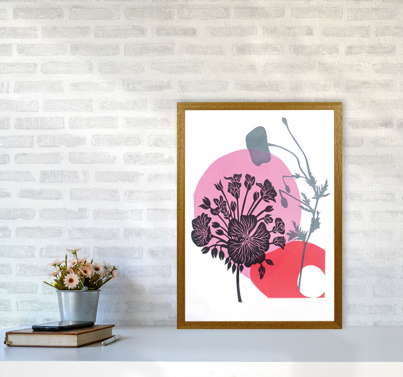 Geranium & Poppy Art Print by Kate Heiss A2 Print Only